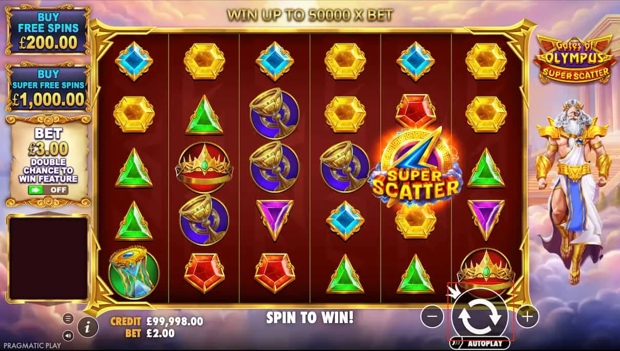 Gates of Olympus Super Scatter slot overview