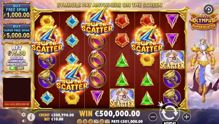 Gates of Olympus Super Scatter slot bonus round
